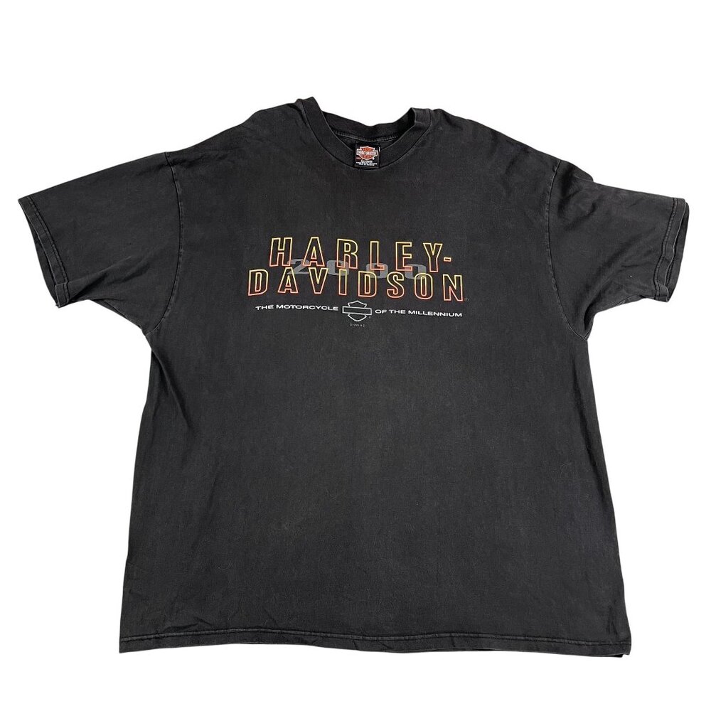 VTG‎ 1996 Harley-Davidson Mens Reading Railroad Black T-Shirt Sz XXXL